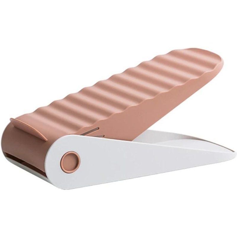 Porte-Chaussures À Double Couche Hauteur Réglable Porte-Chaussures De Rangement Pour Chaussures Économisant De L'espace Empileur De Chaussures Rouge