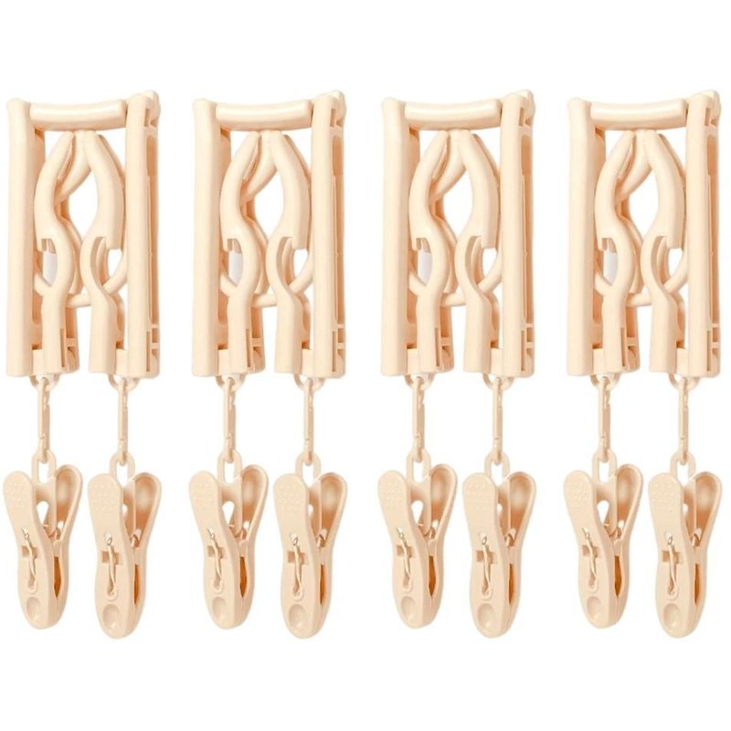 Porte-VĂȘtements Pliant De Voyage D'affaires Voyage D'hĂŽtel Voyage Polyvalent Porte-VĂȘtements De SĂ©chage Compact Chaussettes Portables Pratiques Clip Jaune CrĂšme