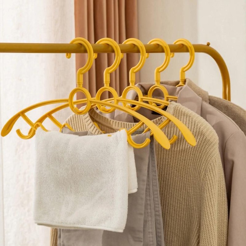 Porte-VĂȘtements En Plastique Non Marquant Ăpaissi AntidĂ©rapant VĂȘtements Support Maison Coupe-Vent Large Ăpaule SĂ©chage VĂȘtements Suspendus Jaune Citron,10pcs