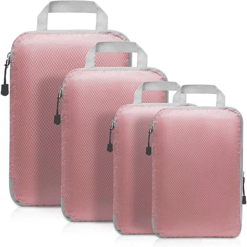 Sac De Rangement Étanche Portable En Quatre Pièces Pour L'extérieur Rose