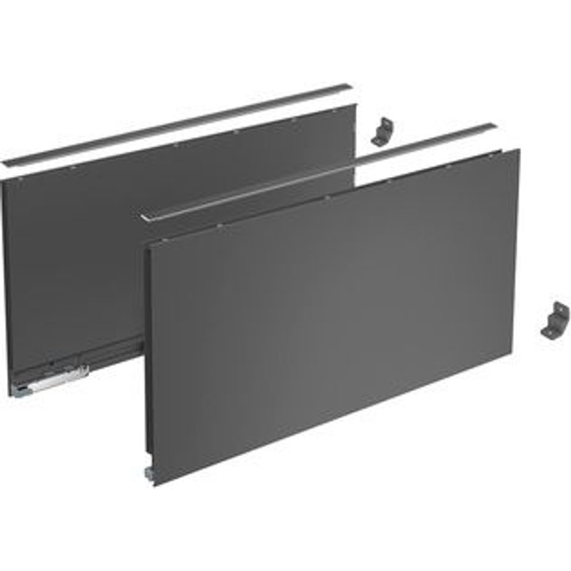 Profilé latéral de tiroir AvanTech YOU, hauteur 251 mm x NL 550 mm, Anthracite, gauche et droite - HETTICH - 9353452