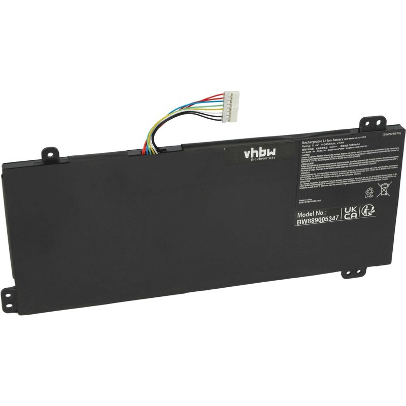 vhbw Batterie compatible avec Medion Akoya MD61425, E6246, E6245, E6248, E6247, E17201, E61262, E17201G ordinateur portable (3650mAh, 11,4V, Li-ion)