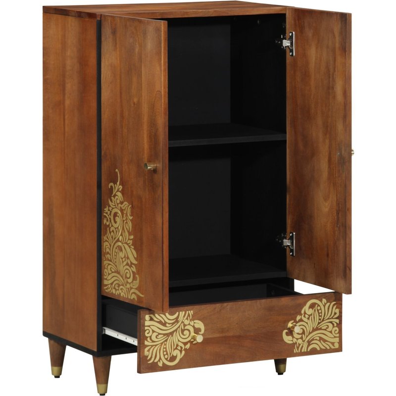 Vidaxl Haut De Meuble 60x33x100 Cm En Bois Massif De Mangue