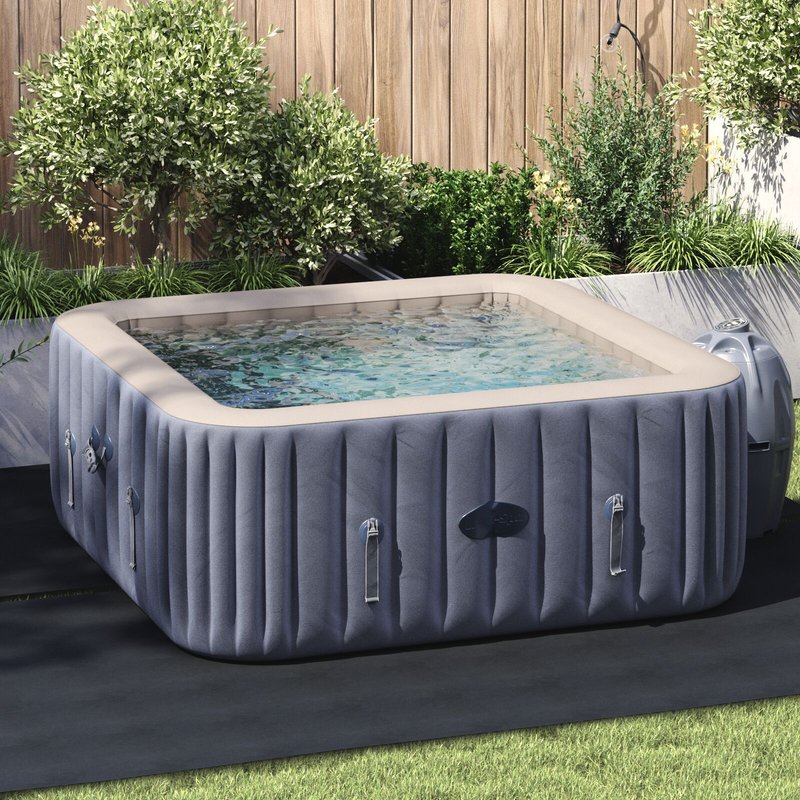 Vidaxl Couvre-Piscine Carré Noir Polyester 274 X 274 Cm