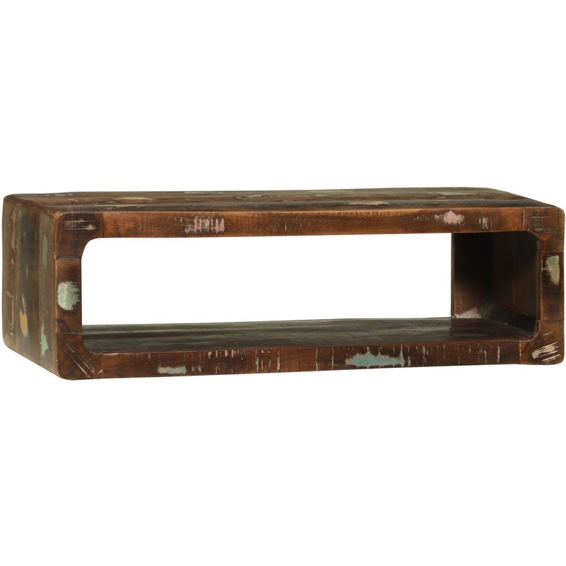 Vidaxl Meuble Tv Multicolore 80x30x25 Cm En Bois Massif Récupéré