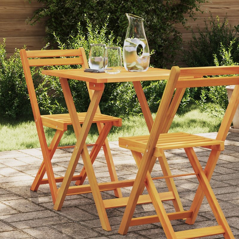 Vidaxl Table De Jardin Pliante Carrée 60x60x72 Cm Bois Massif Acacia
