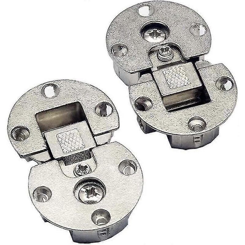 Ensemble De 2 Charnières Pliantes Dissimulées Réglables À 90 Degrés Pour Meubles Charnières Semi-Circulaires Charnières De Table En Bois Charnières Rondes Argentées