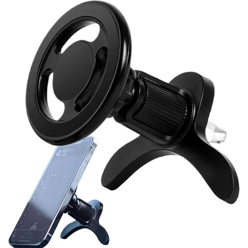 Support Magnétique Pour Voiture, Support De Téléphone Magnétique Pour Grille D'aération Support Magnétique Rotatif À 360 Degrés Pour Grille D'aération, Fixation Pour Téléphone Portable, Accessoires D'intérieur
