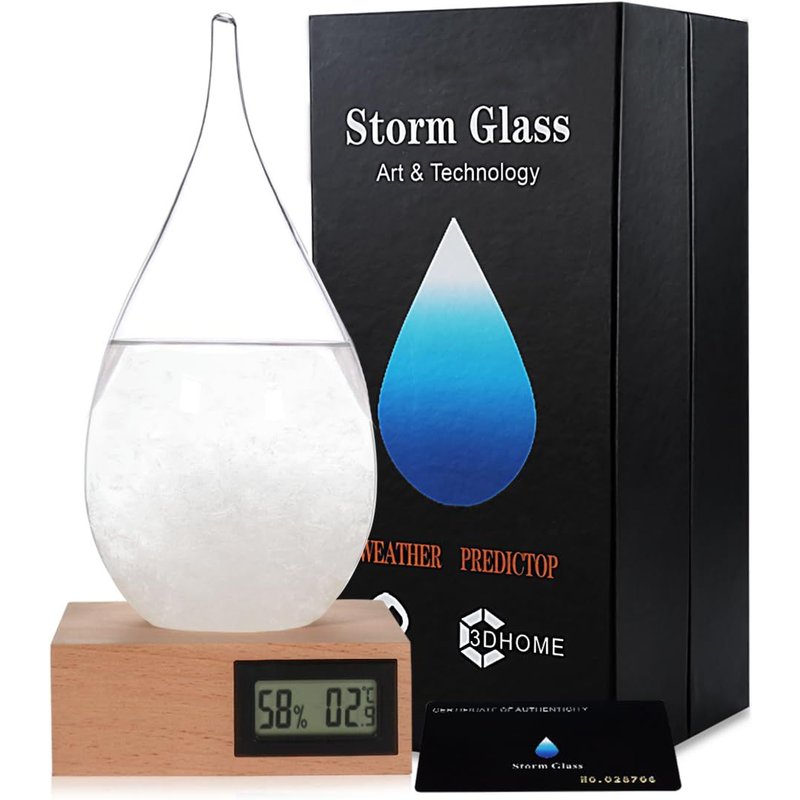Storm Glass Verre TempĂȘte Stations MĂ©tĂ©orologiques Goutte D'eau PrĂ©dicteur MĂ©tĂ©o PrĂ©visions UtilisĂ© Pour La DĂ©coration De Bureau Ă La Maison Et Au Bureau - Cadeau D'anniversaire