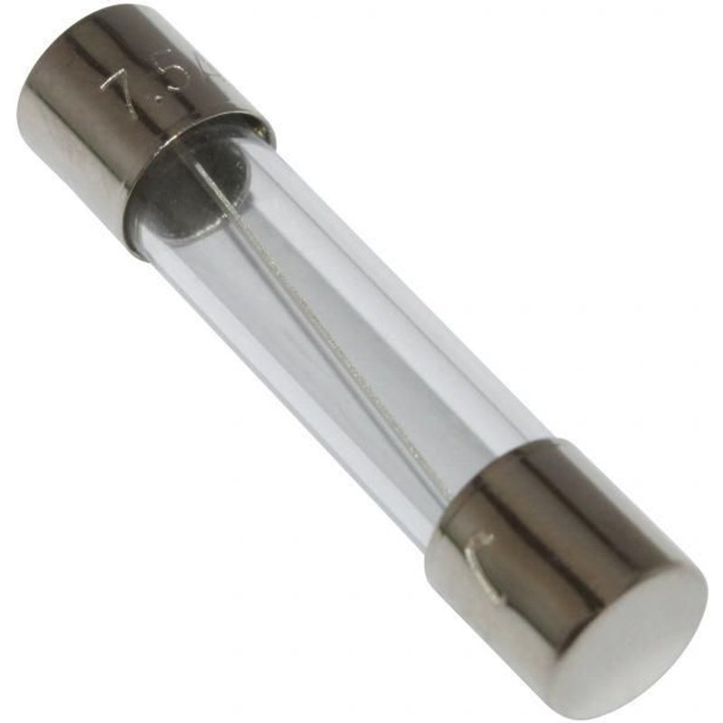 10 Fusibles ronds en verre 7,5a D.6