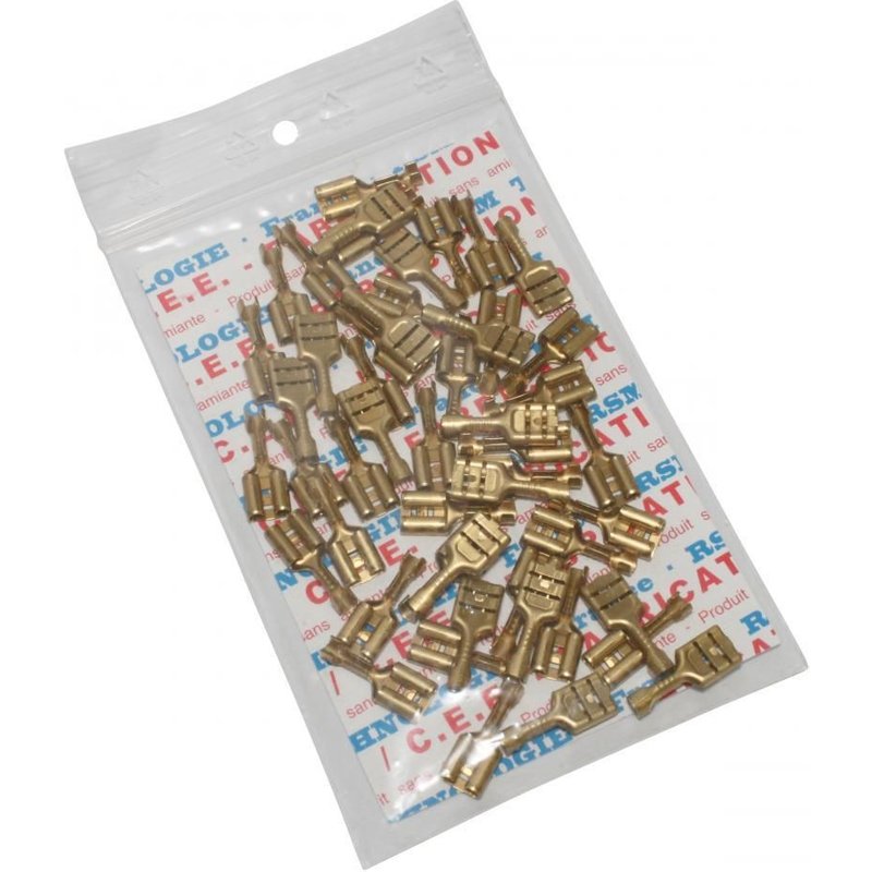 Cosses électriques femelle 6.3x1 RS 7900 laiton