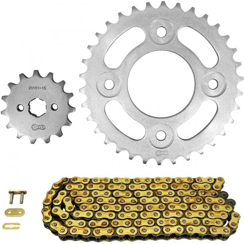 Kit chaîne AFAM 15x34 pour Honda 125 MSX 13-17 / MSX ABS 17-20