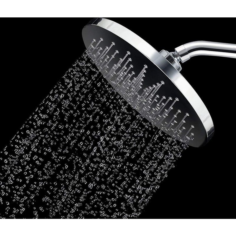 Pommeau de douche, pommeau de douche 200 mm, chromé, kit de douche premium pour spa