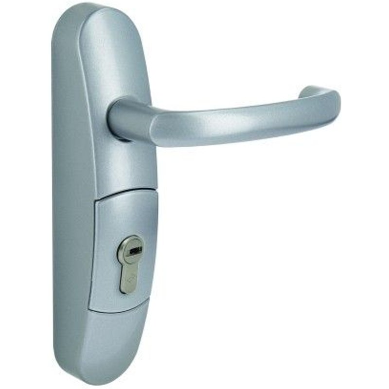 Béquille extérieure débrayable pour antipanique - EN gris aluminium métallisé JPM