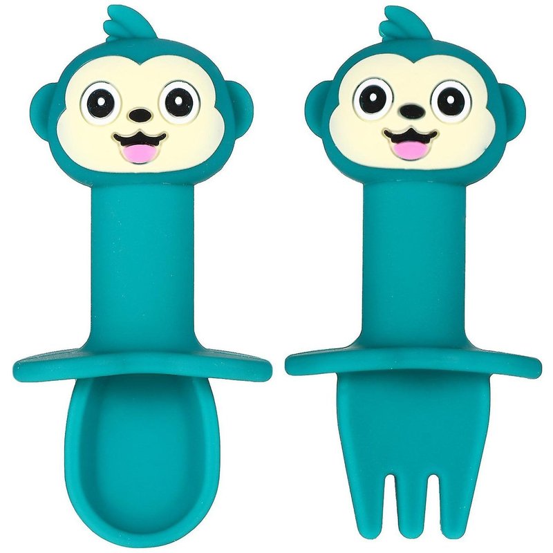 Ensemble Fourchette Et Cuillère Pour Bébé ¿ Vaisselle En Silicone Sûre Pour Les Nourrissons, Parfaite Pour L'auto-Alimentation Et Le Développement