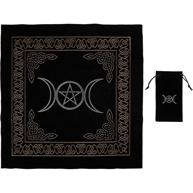 Tapisserie De Tarot Moon Tapestry - Tapis D'autel En Velours Durable Pour Tarot Et Jeux De Cartes - Antidérapant, Portable, Écologique