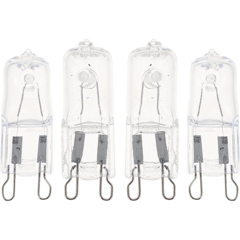 Lot De 4 Ampoules Halogènes G9 Pour Micro-Ondes - 25 W - Résistantes Aux Hautes Températures - Pour Un Éclairage Intense Et Une Installation Facile