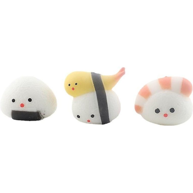 Lot de 3 jouets anti-stress en forme de sushis Âż Jouets extensibles et amusants pour soulager l'anxiĂ©tĂ©, cadeaux et cadeaux de fĂȘte