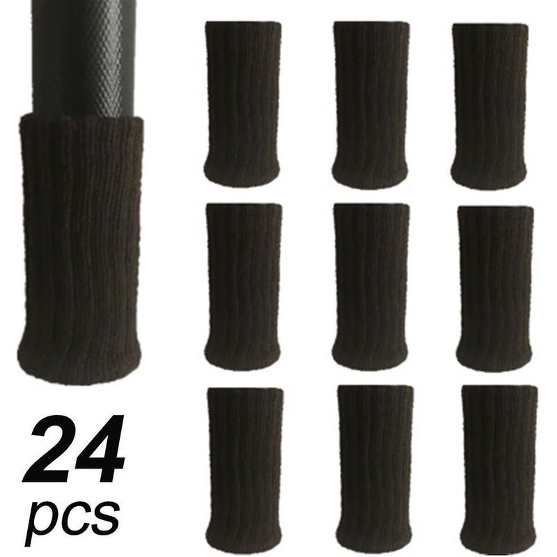 Lot De 24 Chaussettes Antidérapantes À Haute Élasticité Pour Pieds De Meubles ¿ Protections De Sol Pour Chaises, Tables Et Autres ¿ Réduction Des Rayures Et Du Bruit
