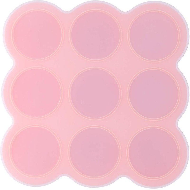 Boîte De Conservation En Silicone Sans Bpa Pour Aliments Pour Bébé, Pour Congeler Le Lait Maternel Et Les Aliments Pour Bébé ¿ Design À 9 Trous, Orange