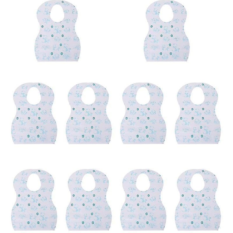 Lot De 10 Bavoirs Jetables Imperméables Pour Bébé - Non Tissés, Antitaches, Pratiques Pour Les Nouveau-Nés, Unisexes, 34,5 X 23,5 Cm