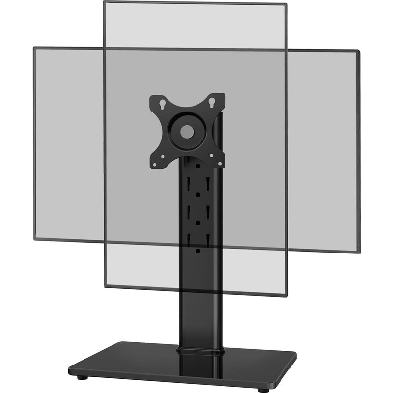 CLICKSELL-Support Ecran Pc Tv Pour 13-32 Pouces Pied Ecran Pc Pour Bureau Inclinaison/Pivotant/Rotation/Réglable Support Écran Pc Compatible Vesa 75/100 Mm (Max 10 Kg)