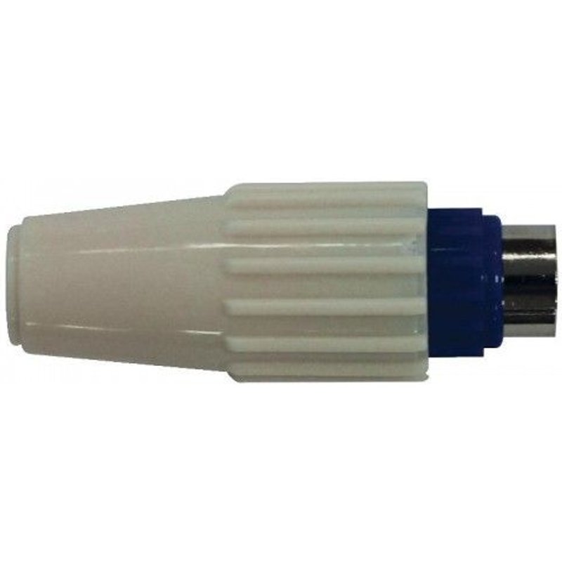 Fiche femelle TV coaxiale Ø 9,52 mm bleue EVICOM