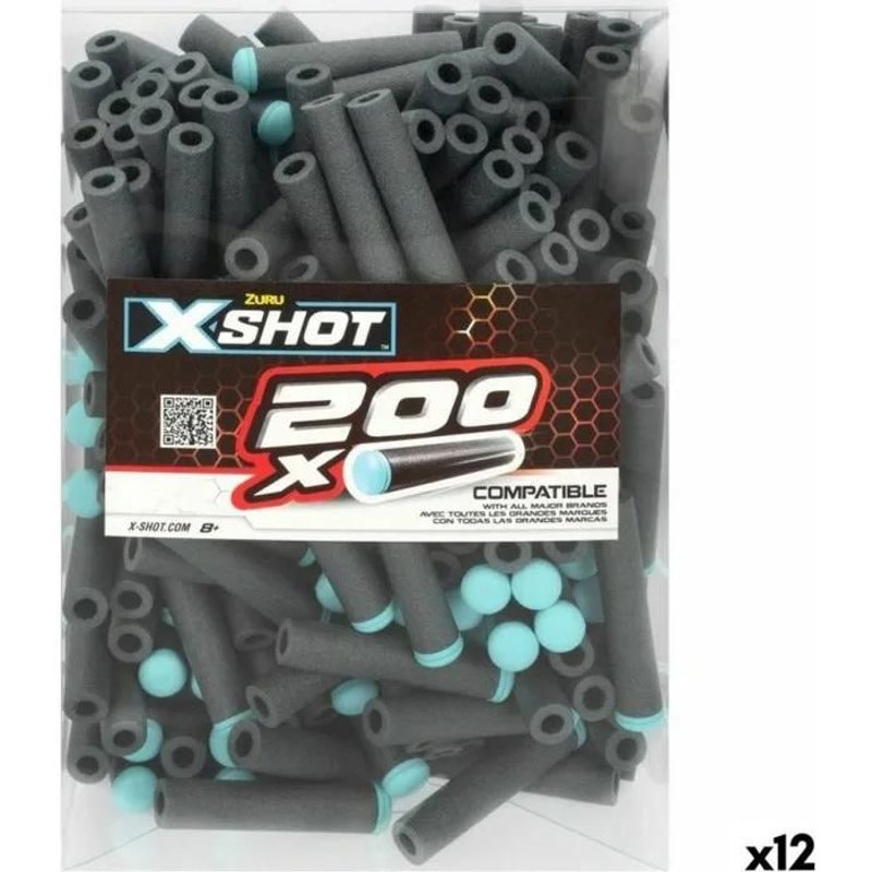 Zuru Fléchettes X-Shot 200 Pièces 7 X 1 X 1 Cm (12 Unités)