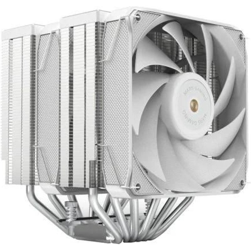 Mars Gaming MCPU-XU6 Disipador CPU Doble Torre TDP 350W 2x Ventiladores FDB 6 Heatpipes HCT Blanco