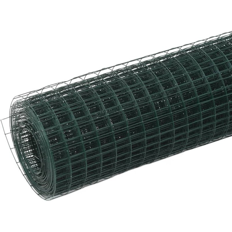 vidaXL Grillage Acier avec revĂȘtement en PVC 10x1,5 m Vert