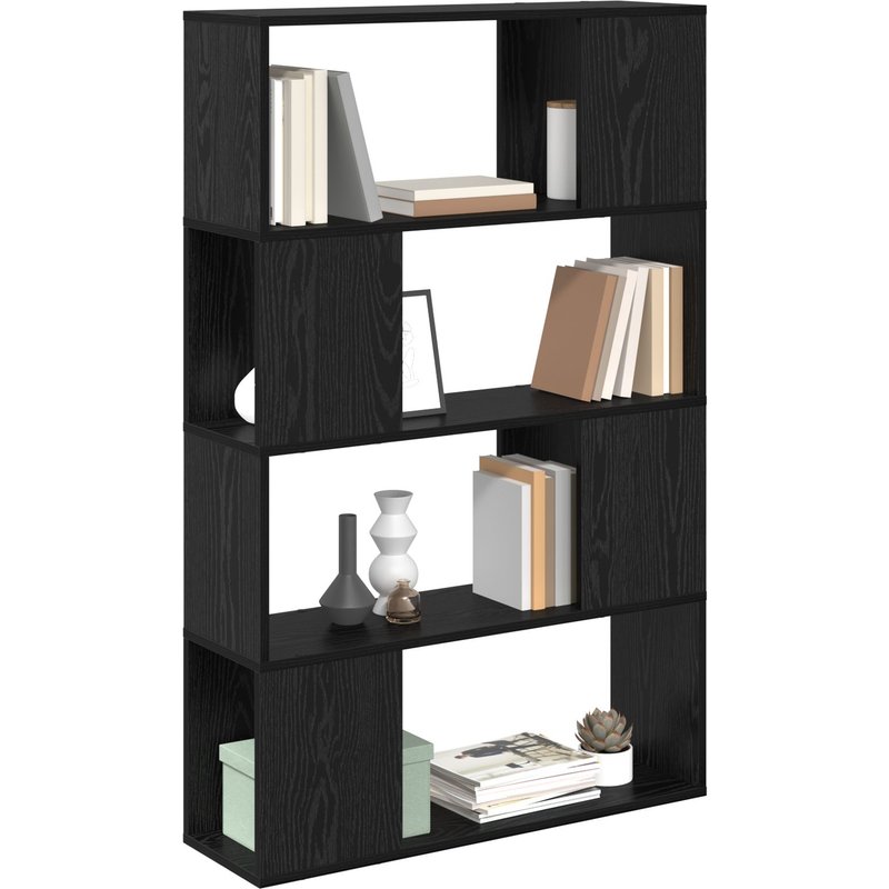 Vidaxl Centre De Divertissement Chêne Noir Bois D'ingénierie