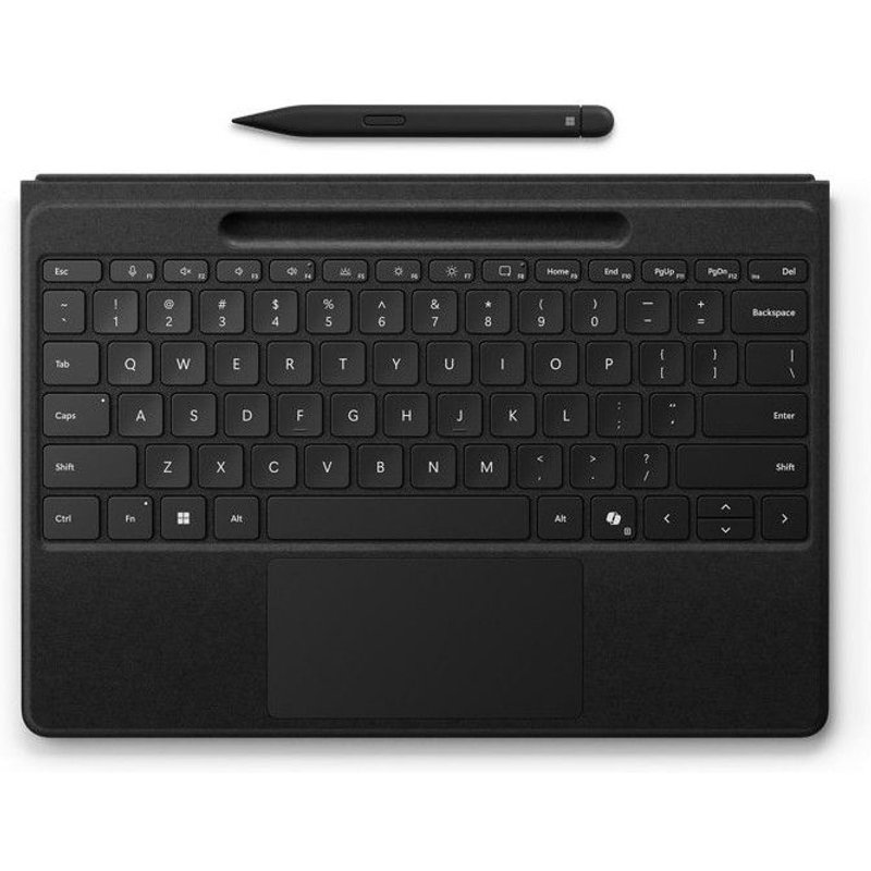 Microsoft Tastiera Surface Pro Flex Wireless Nero con Slim Pen Retroilluminata