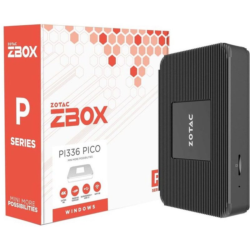 ZOTAC ZBOX P Series PI336 pico - Celeron N6211 1.2 GHz 4 Go RAM 128 Go Noir