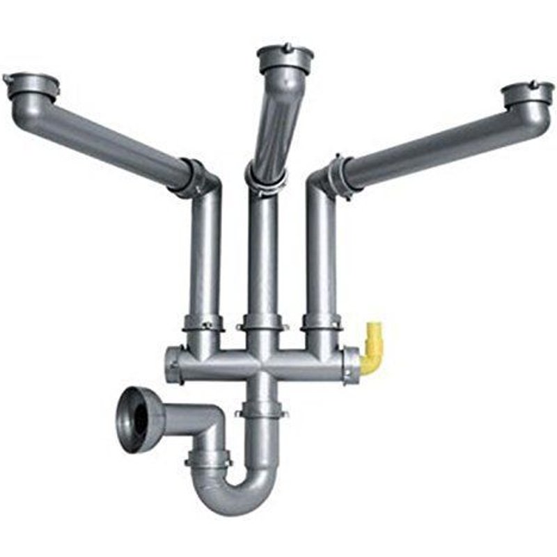 Franke évier 112,0156,212 Siphon pour siphon pour évier-Gris