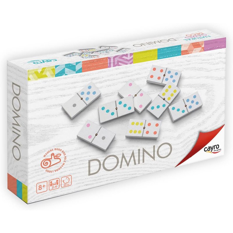 Jeux De Société Dominos Bois Pastel Cayro - Multicolore - 12x20x3,5 Cm