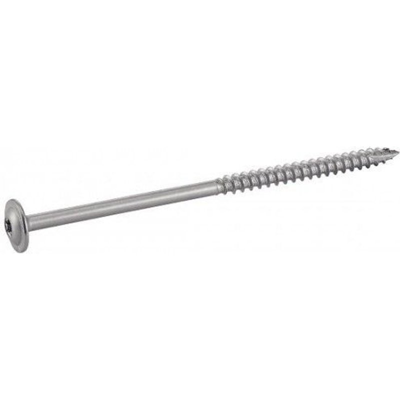 Vis Ă bois tĂȘte large plate inox A2 filetage partiel - empreinte Torx T40 8X160B50 ACTON