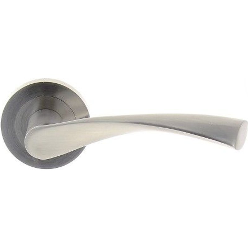 Poignées de porte sur rosaces ligne Balard - finition nickelé mat CADAP