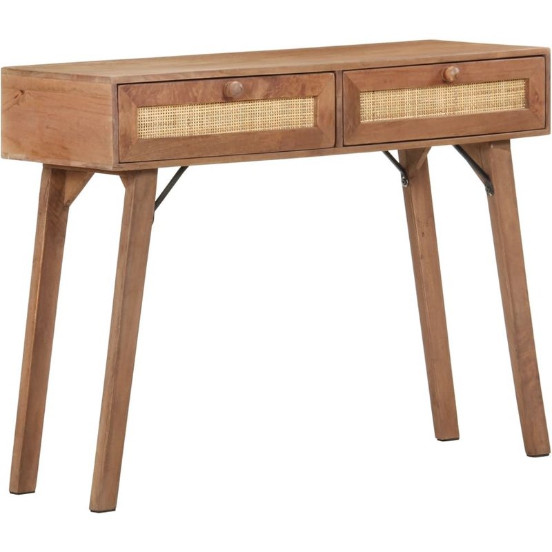Vidaxl Table Console 100x35x76 Cm Bois De Manguier Massif
