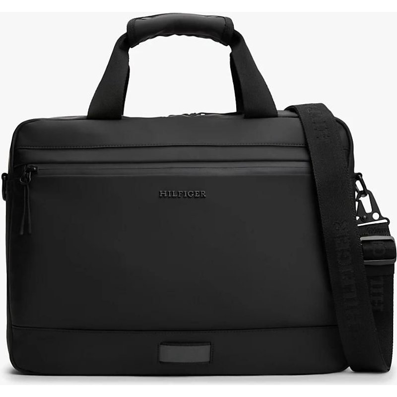 Sacoche pour ordinateur à logo texturé TH TPU COMPUTER BAG/Black