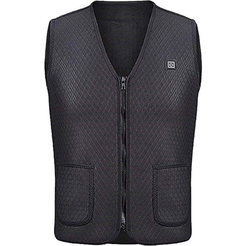 5 Heating 3 Gear Areas Electric Thermal Vest Jacket Outdoor Winter Warm Usb Charging, Xl