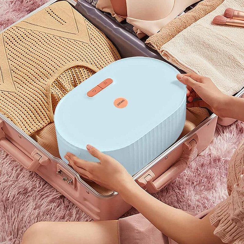 Clothes Dryer 99.99% Uv Sterilization 360 Gentle Heat Drying 3 Modes Double-Layered Sterile Storage Multi-Item Disinfection, Bleu