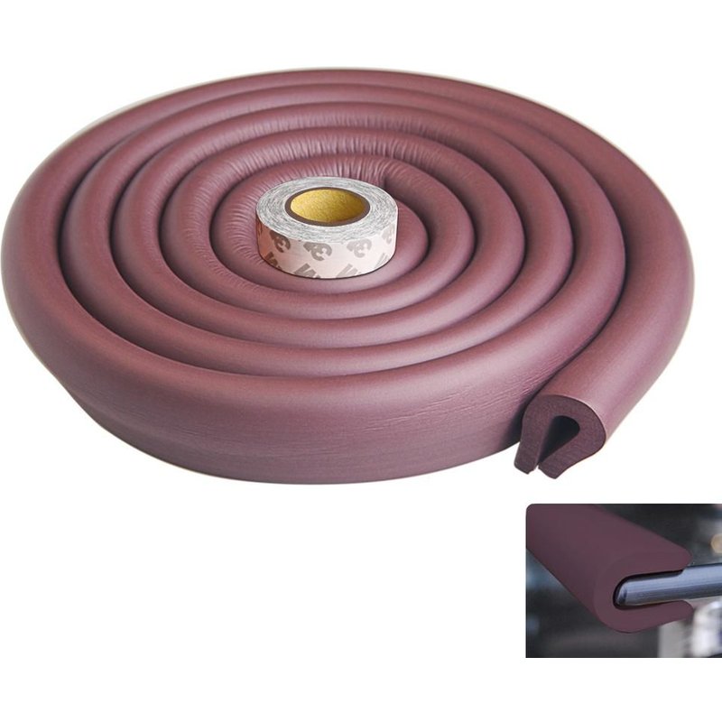 Tritina Pare-Chocs En Verre Pour Tablette, 6.6ft / 2m Coussin U Type Round Coffee Desk Home Safty 1er, Baby Guard, Kid Enfants Proof, Gris