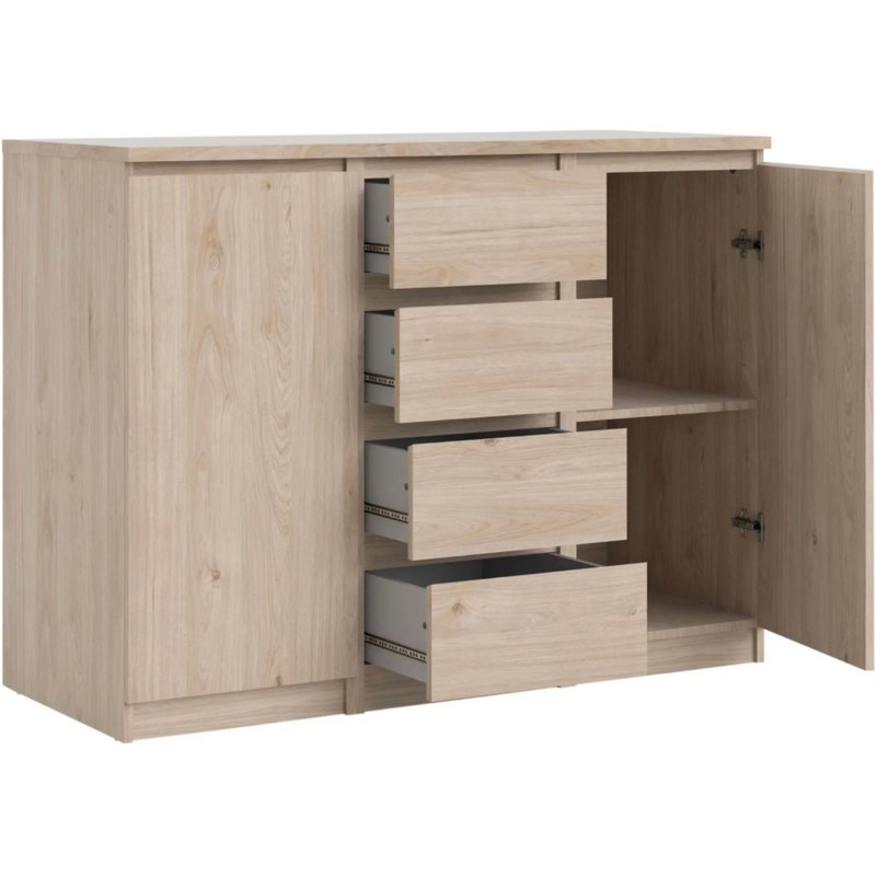 Rangement 2 Portes / 4 Tiroirs Best Imitation Chêne