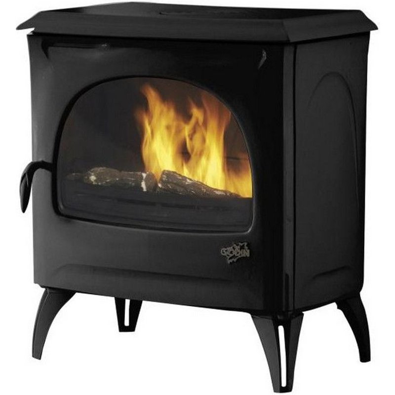 Godin - Poêle à bois 7kw noir mat 388113a