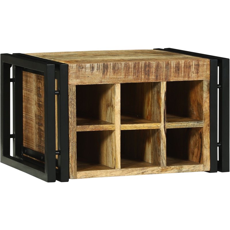 Vidaxl Supports À Vin 46x35x27.5 Cm Bois Massif Rugueux Mangue