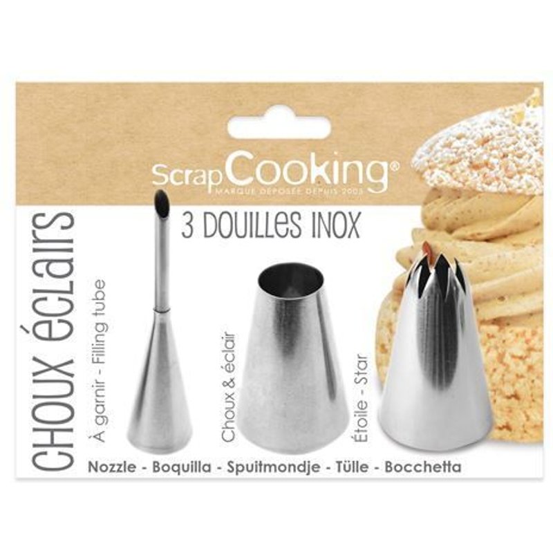 Kit À Cuisiner Scrapcooking 3 Douilles Choux Eclairs
