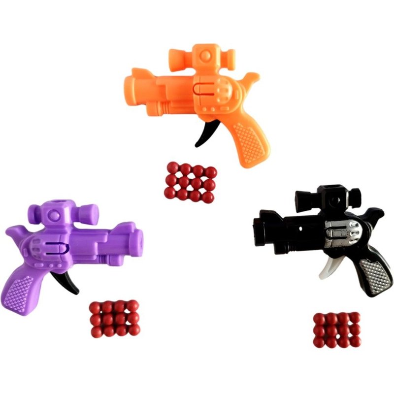 Mini Pistolet À Billes Multicolore Enfant 6,5 Cm + 12 Billes A Partir De 36 Mois