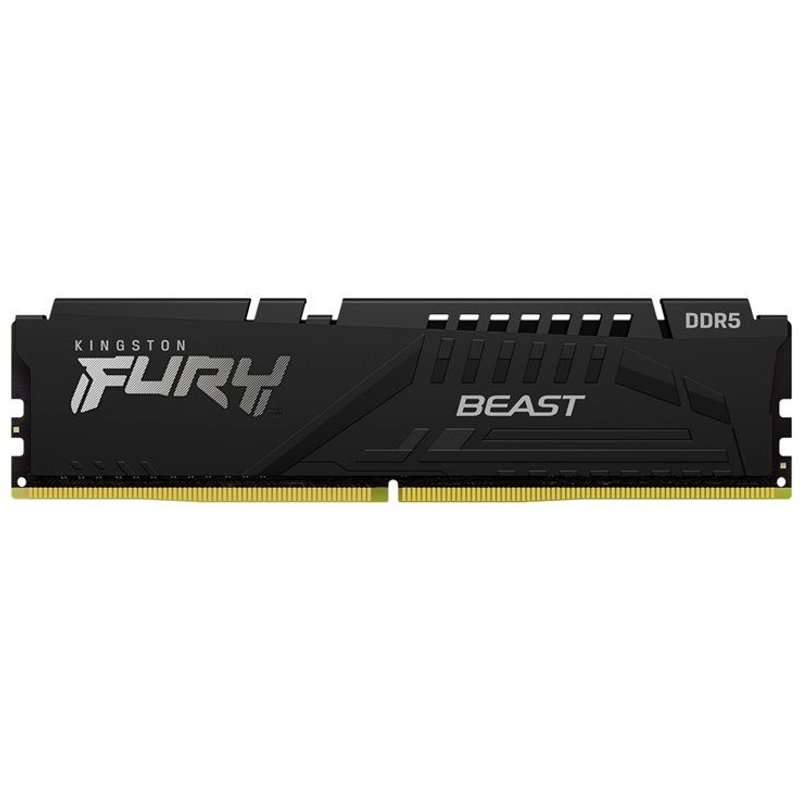 Kingston FURY Beast - DDR5 - kit - 128 Go: 4 x 32 Go - DIMM 288 broches - 5200 MT/s / PC5-41600 - CL40 - 1.25 V - mémoire sans tampon - on-die ECC - noir