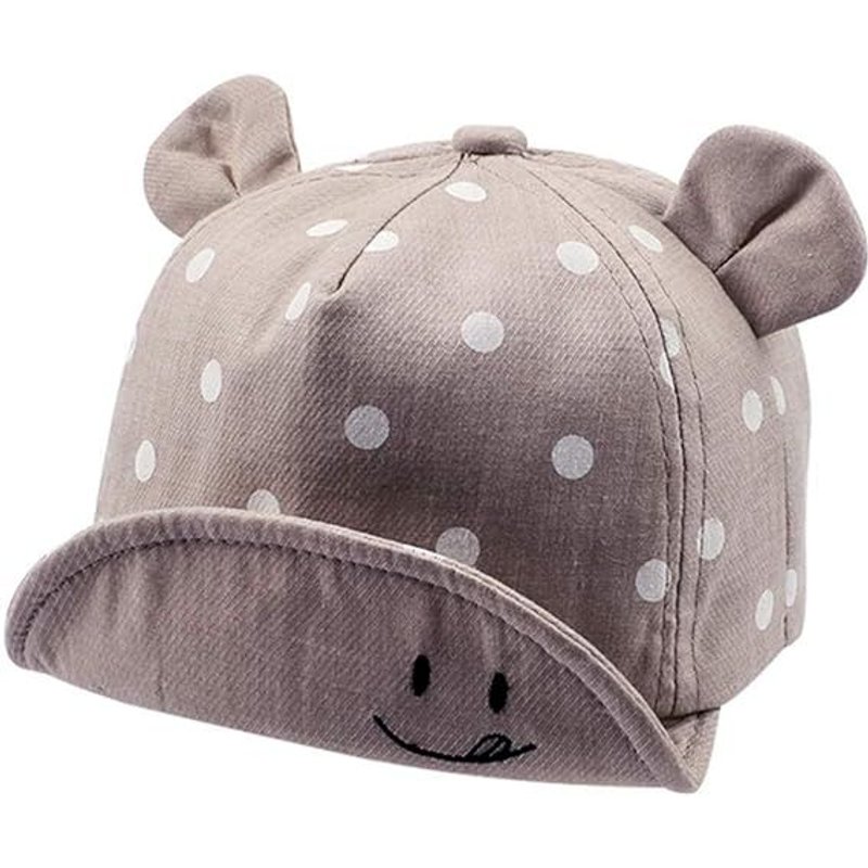 Bonnet Bébé En Coton (Gris, Autour De La Circonférence Du Chapeau 46 - 48cm) 12 À 24 Mois Filles Garçons Enfants Chapeau De Soleil Chapeau Réglable Printemps Été Automne