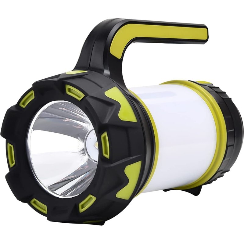 Lampe Portable Led Rechargeable Par Usb (Jaune), Lampe De Camping 3000 Mah, Projecteur Portable Led, Super Puissant, 6 Modes De Lumière De Camping, Câble Usb Inclus, Étanche